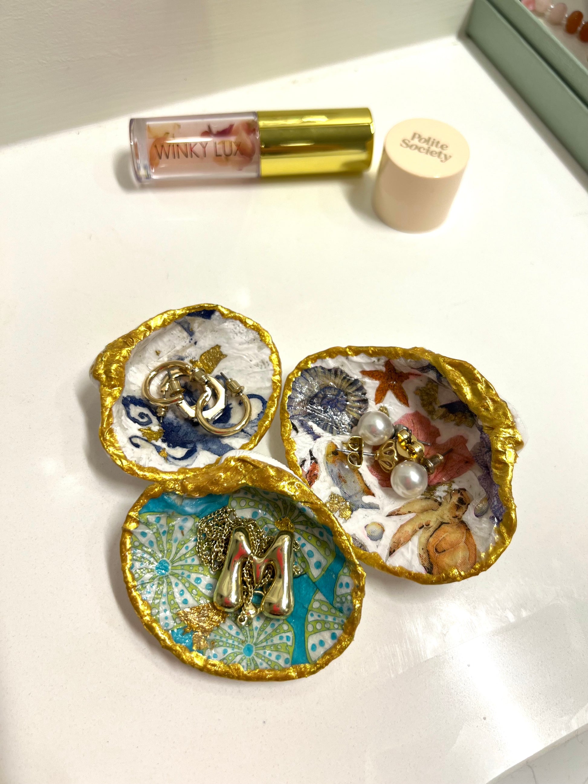 Seashell Trinket Dishes (Nautical - Set of 3)