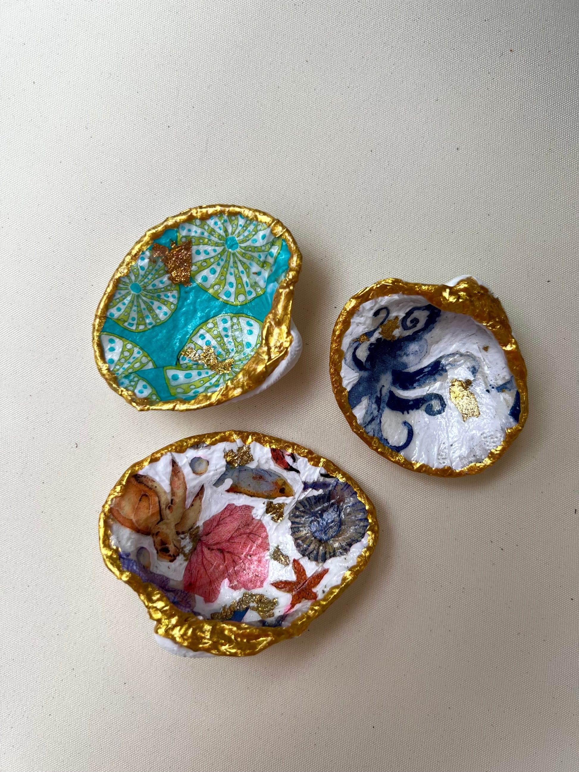 Seashell Trinket Dishes (Nautical - Set of 3)