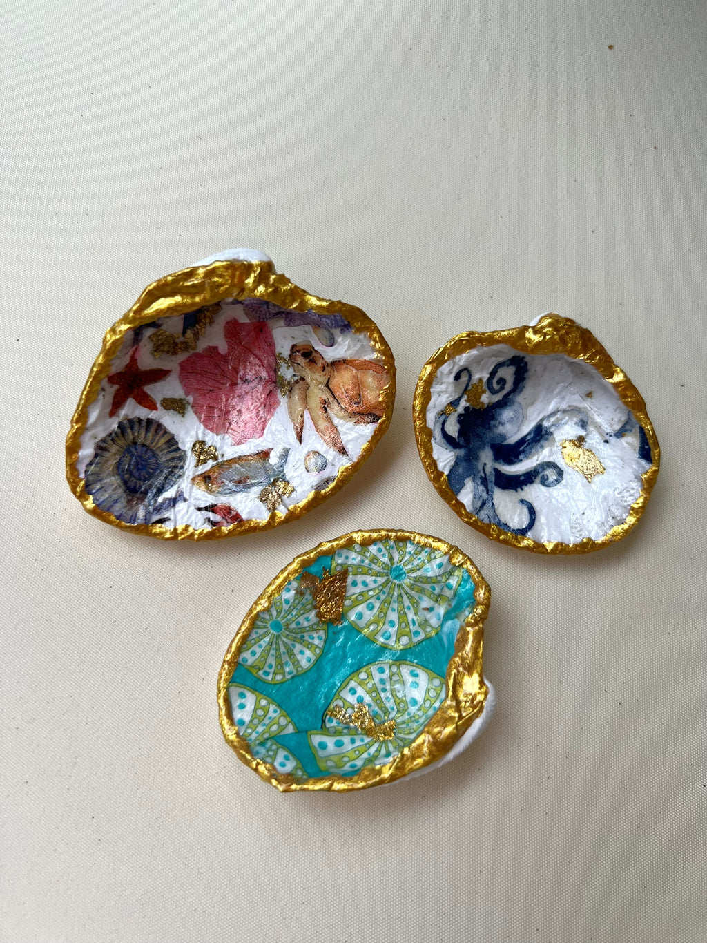 Seashell Trinket Dishes (Nautical - Set of 3)